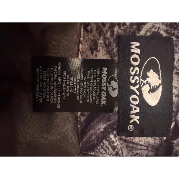 Mossy Oak Camo Insulated Hunting Outdoors Men's Pants Size 3 XL Inseam 30 Inches - Picture 9 of 11